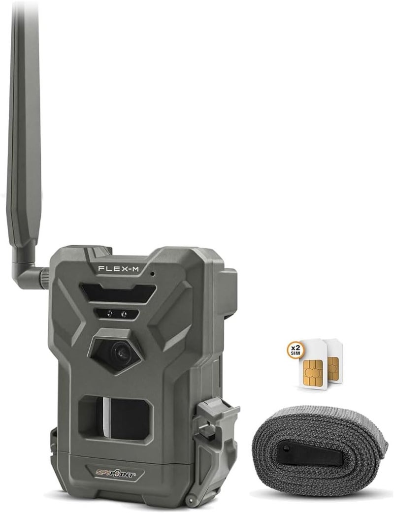 Spypoint Flex-M Cellular Trail Camera - Best Hunting Accessories, No WiFi Needed, Night Vision, Motion Activated, Dual-Sim LTE, IP65 Water-Resistant Game Camera, 28MP Photos, 720p Videos + Sound (1) - Image 4